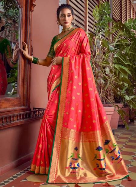 Pink Colour Heavy Festive Wear Silk Fancy Designer Saree Collection 4258